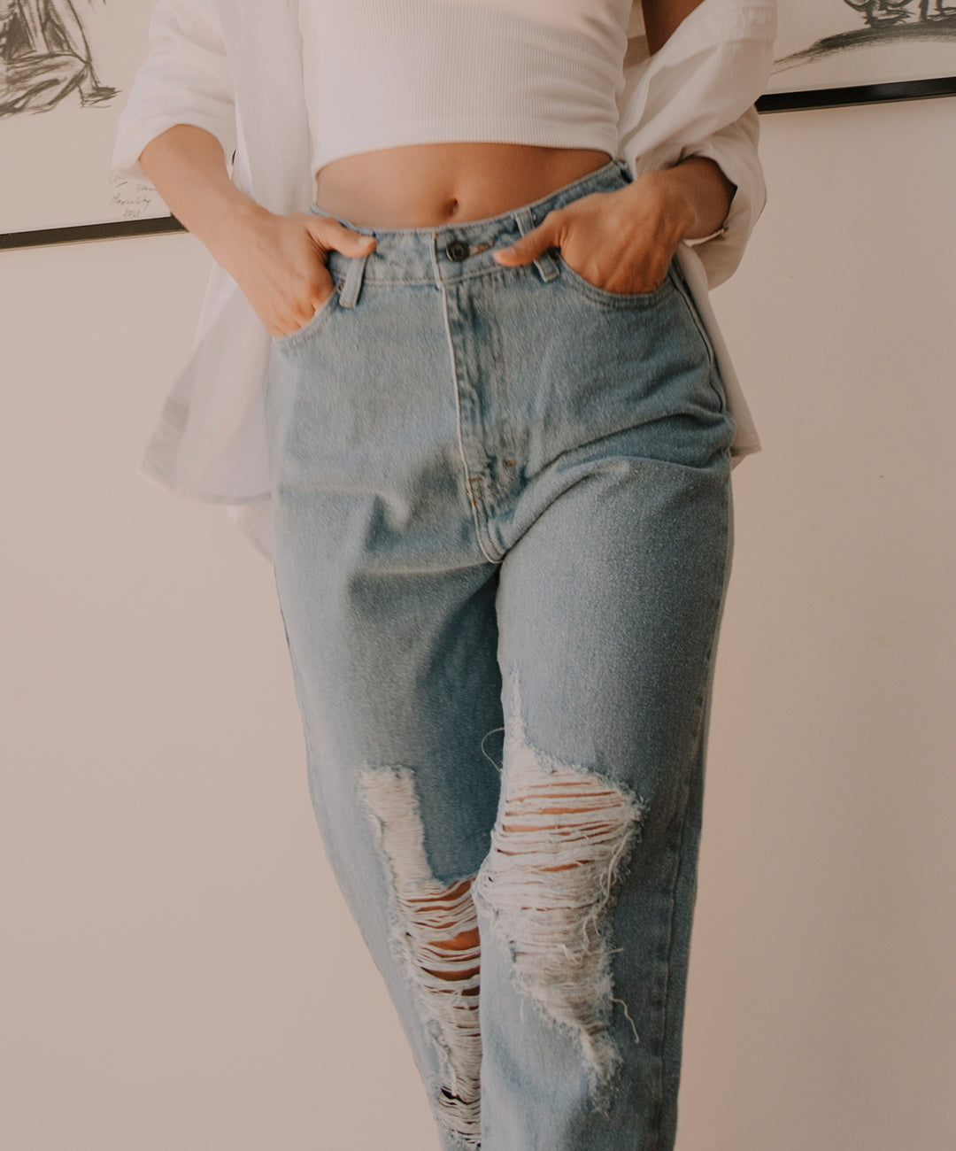 Mom Jeans Suburbia Pantalones De Mezclilla Mujer Pantalones Mom